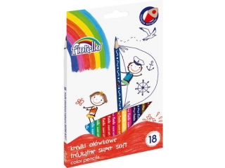 Kredki FIORELLO 18 kolor�w Supermi�kkie