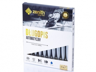 Dugopis automatyczny metalowy 0,8 mm ZENITH 60 CLASSIC srebrny korpus - 10 szt. box  [opakowanie=10szt]