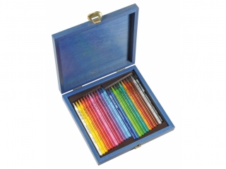 KREDKI PROGRESSO 8758  24 KOLOR�W KASETKA DREWNIANA