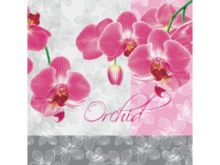 Serwetki POL-MAK Maki Lunch 33cm 20szt. Romantic Orchid SLOG010001