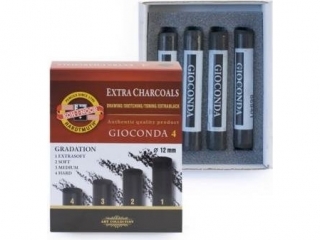 W�giel prasowany KOH-I-NOOR 4szt. �rednica 12mm