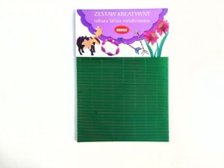 ZESTAW KREATYWNY - TEKTURA FALISTA METALIZOWANA 5ark. ZESTAW