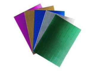 ZESTAW KREATYWNY - TEKTURA FALISTA METALIZOWANA 5ark. ZESTAW