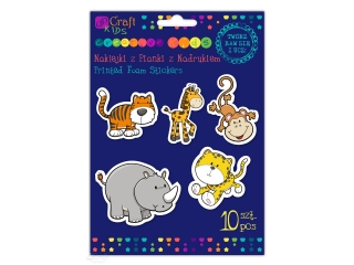 Naklejki z pianki z nadrukiem DPCRAFT 10szt. - Safari