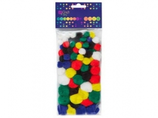 Pompony akrylowe DPCRAFT mix 78szt.