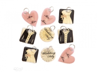 Zawieszki epoksydowe DPCRAFT 16 szt. Wedding day