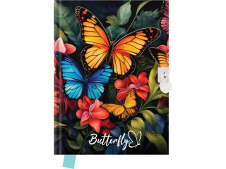 Pami�tnik z k��dk� Butterfly, 14 x 18cm, 80 kartek