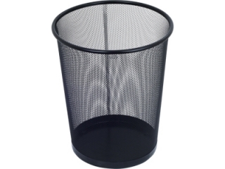 Kosz na papier TY-196  GR-018 siatka met. czarny 19 l