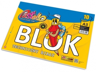 Blok techniczny A3 170g 10k PASTELLO
