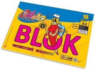 Blok techniczny kolorowy A3 10k. 160g PASTELLO