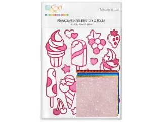 PIANKOWE NAKLEJKI DIY Z FOLI� - LODY, 16 SZT.