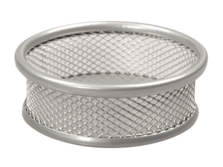 Przybornik okr�g�y ma�y TETIS srebrny