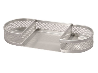 Przybornik zaokr�glony TETIS srebrny