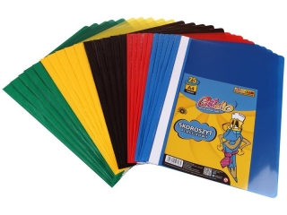 Skoroszyt A4 PCV Zwyk�y z Europerforacj� mix 25 szt. 5 kolor