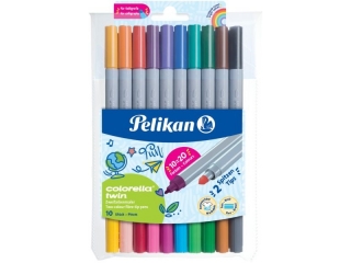 Pelikan Fineliner 96 Pen Set, 0.4mm Tip, Assorted Colors, 10 Colors Per Set  (940676)