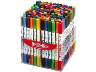 Pisaki dwukolorowe FIBRACOLOR Bipunta 144szt.