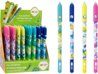 Display - Długopis wymazywalny Smile, 0,5 mm, niebieski, 40 szt., Happy Color