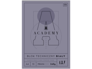 Blok techniczny A4 10k. INTERDRUK Acedemy 240g