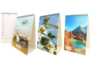 Kalendarz KRESKA A5 biurkowy na spirali 2026