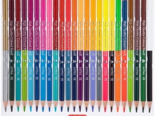 Kredki o��wkowe ASTRA tr�jk�tne dwustronne 24szt/48 kolor�w