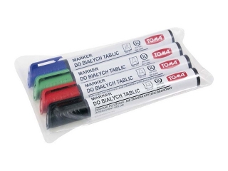 Markery do bia�ych tablic TOMA, ko�c�wka okr�g�a, 4 kolory m