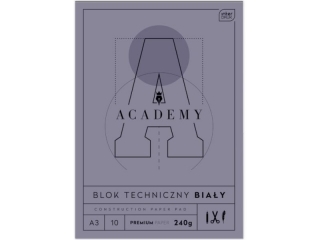 Blok techniczny A3 10k. INTERDRUK Acedemy 240g