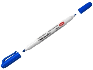 Pisaki 2-stronne do bia�ych tablic TOMA,  0,5 i 0,8mm, niebi