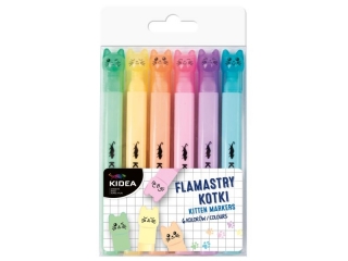 FLAMASTRY KOTKI 6 KOLOR�W KIDEA