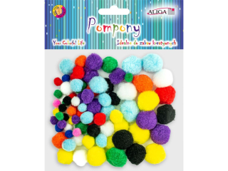 Pompony POM-201 mix kolor�w 78szt