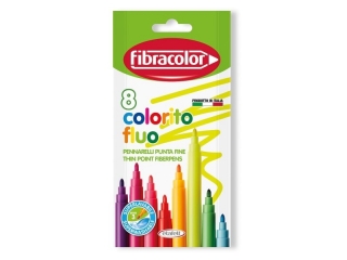 Pisaki FIBRACOLOR Colorito FLUO x 8 kol. Fluorescencyjne 3 m