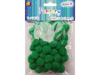Pompony POM-402 zielone 2cm op.60szt.