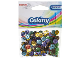 Cekiny b�yszcz�ce rozmiar: 8mm waga: 10g  kolor: mix