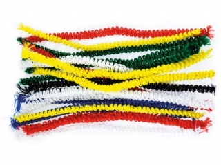 Druciki kreatywne karbowane długość: 30cm ilość: 40 szt kolor: mix