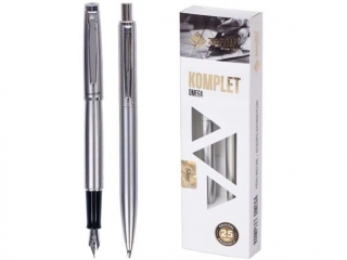 Zestaw ZENITH 60 CLASSIC SILVER - Pi�ro wieczne + D�ugopis automatyczny w etui [opakowanie=6szt]