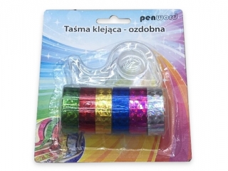 TA�MA KLEJ�CA-OZDOBNA 251305 Z OBCINACZEM 6 KOLOR�W 12mmx3m