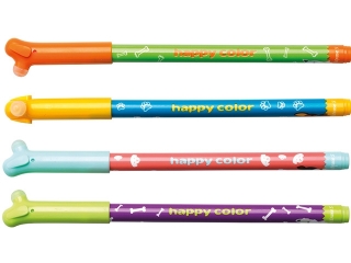 D�ugopis usuwalny HAPPY COLOR Pieski 0,5mm, niebieski, 96szt