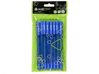 D�ugopis ze skuwk� 0,5 mm ZENITH PIXEL niebieski - 8 szt. opp bag