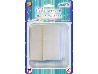 Paski rzepowe PSD-1451 samoprzylepne, rozm. 2,5 cm x 6 cm. Op. zawiera 10 par rzepów.
