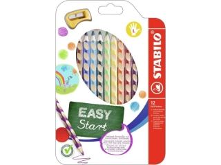 KREDKI STABILO EASYCOLORS, DLA LEWOR., ETUI 12 SZT.