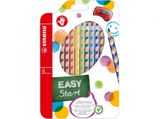 KREDKI STABILO EASYCOLORS, DLA PRAWOR., ETUI 12 SZT.