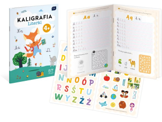 Ksi��eczka INTERDRUK A4 16k. z naklejkami Kaligrafia + Zadania