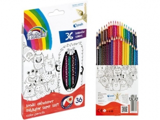 Kredki FIORELLO Super Soft 36 kol. ostrz. tr�jk�tna