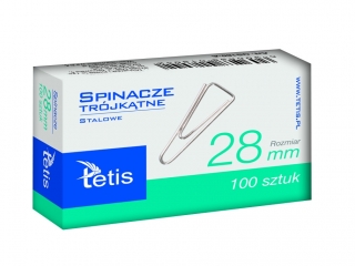 Spinacze tr�jk�tne TETIS 28mm 100szt.