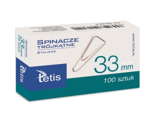 Spinacze tr�jk�tne TETIS 33mm 100szt.