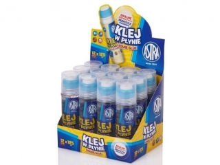 Klej w płynie ASTRA transparentny 125ml - display 12 sztuk