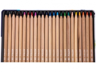 Kredki o��wkowe ASTRA Prestige 24 kolory z drewna cedrowego w metalowym pude�ku