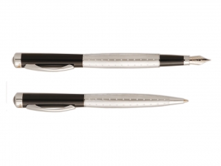 Komplet TETIS KK471 pi�ro + d�ugopis 0,7mm bia�o-czarny