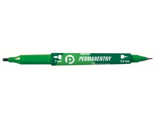 Marker permanentny TETIS Premium 2 ko�c�wki - zielony