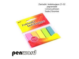 ZAK�ADKI INDEKSUJ�CE ZI-02 PAPIEROWE    5x25 12mmx45mm