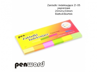 ZAK�ADKI INDEKSUJ�CE ZI-05 PAPIEROWE    6x40 20mmx50mm